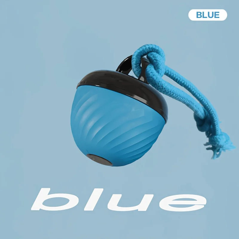 1 Interactive Intelligent Dog Ball Toy. |USB Charging, Bite Resistant, Tail Rope, Light & Barking. |Indoor Pet Game for Small/Medium Dogs