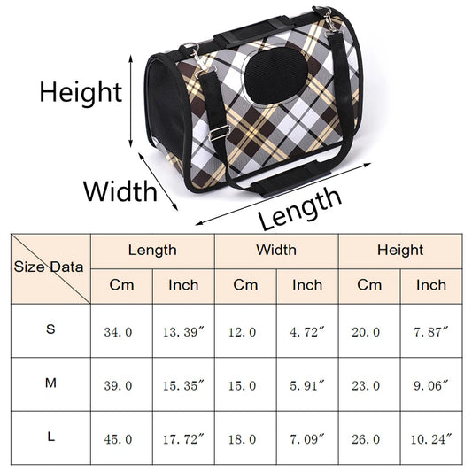 Breathable Pet Dog Carrier for Small Dogs. Foldable Puppy/Cat Carrying Bag.
