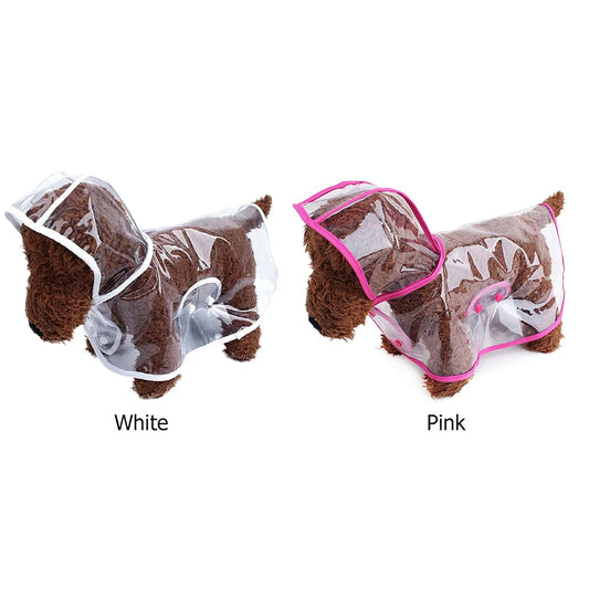 Dog Raincoat. Waterproof, New Transparent Plastic Fashion Poncho, Personalized Color Edge.