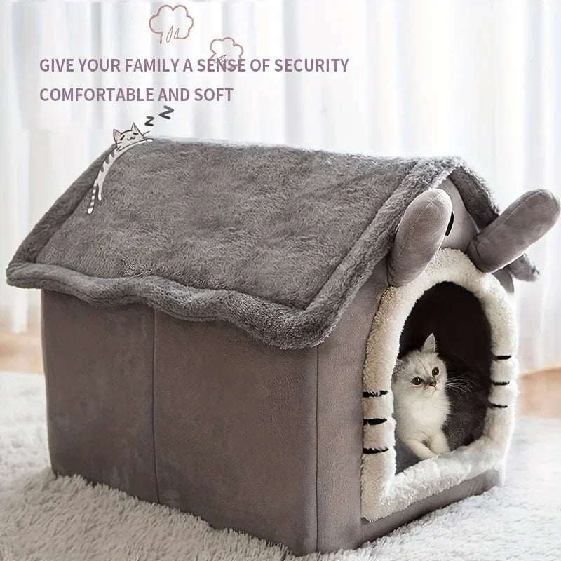 New Foldable Pet House. Removable, Washable Cat House Puppy Cave. Sofa Pet Bed House for Extra Small Dogs and Small and Medium Cats