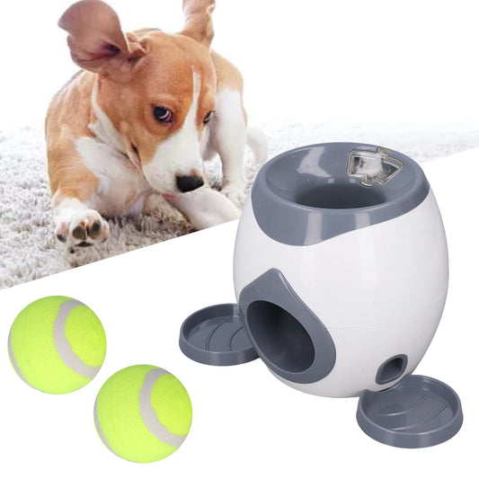 Dog Ball Feeding Toys. Dog Tennis Ball Feeding Machine with 2 Tennis balls for Dog Training