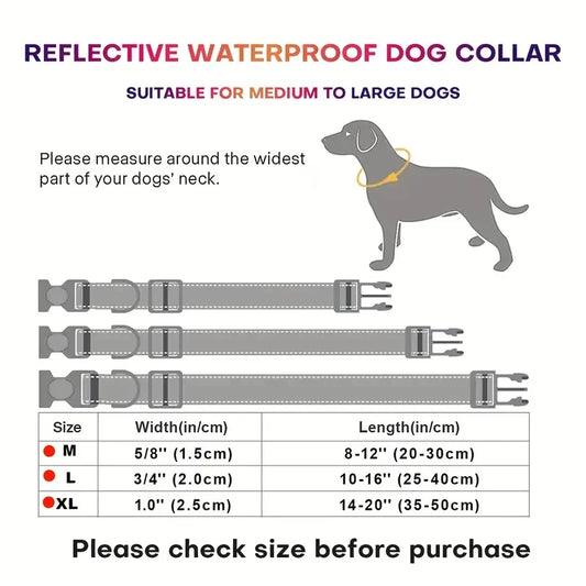 Dog Collar, Waterproof Plastic. PVC Rubber Washable. Outdoor Puppy Collars. Durable Adjustable for Small Medium Large Dogs