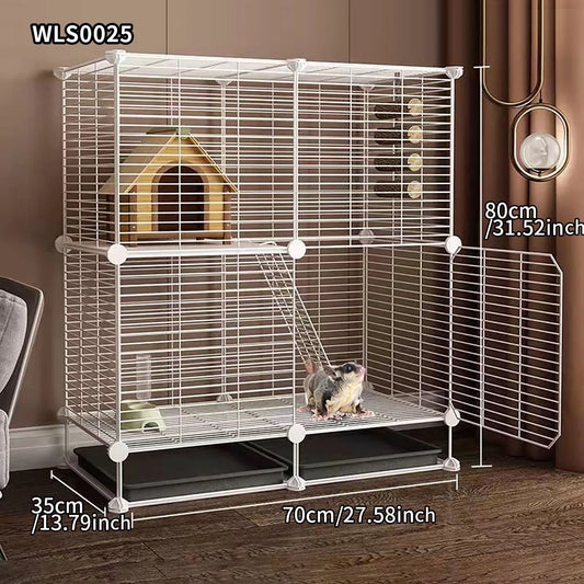 Small Animal Cage for Home Use That Does Not Occupy an Area with Toilet, Large Rabbit Cage, Sugar Glider, Breeding Squirrel Cage with Tray