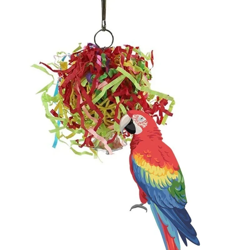 4PC Bird Toys. Parrot Accessories. Chewing Toys, Cage Hangings.