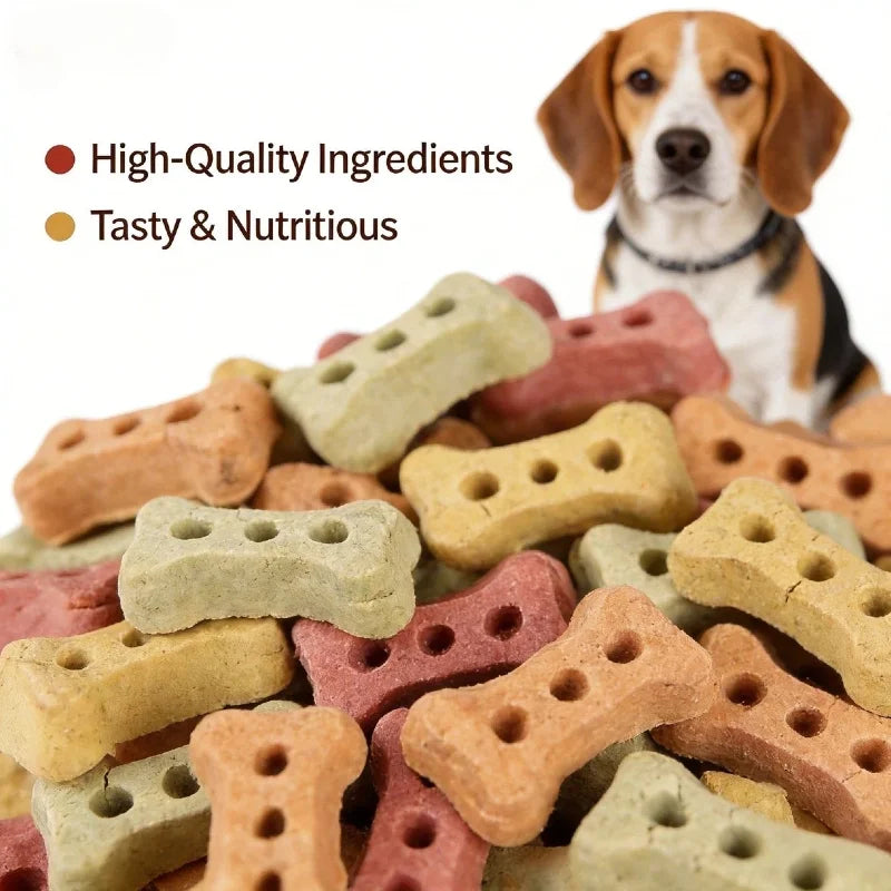 Bone-Shaped Biscuit Treats 240g. Crunchy, Delicious Biscuit Treats. Snack for Dogs.
