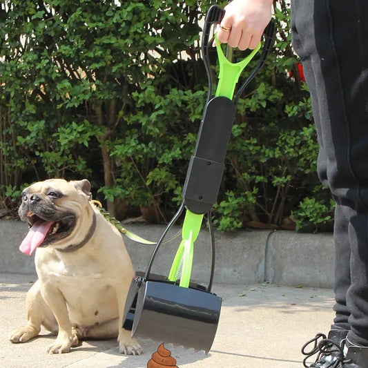 Thickened plastic Foldable Long Handle Pet Pooper Scooper, Outdoor Dog Waste Picker.