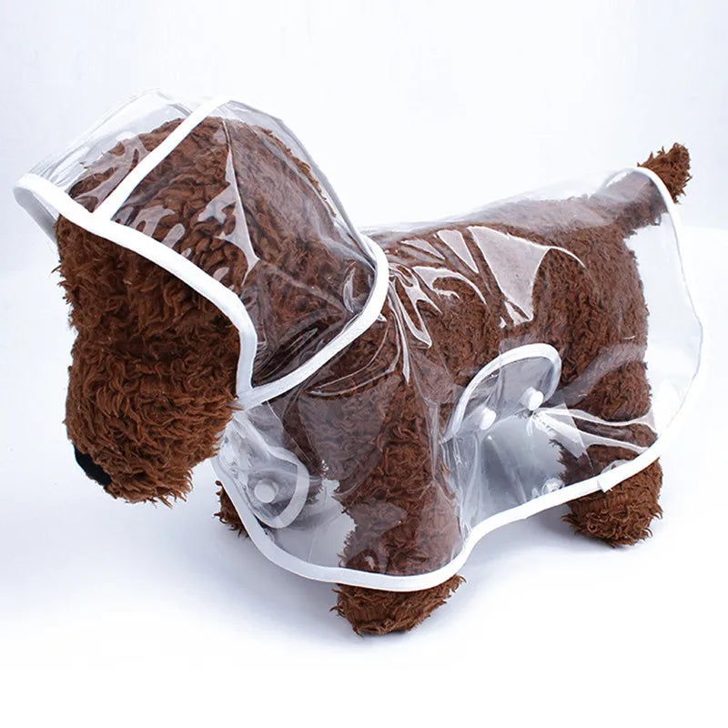 Dog Raincoat. Waterproof, New Transparent Plastic Fashion Poncho, Personalized Color Edge.