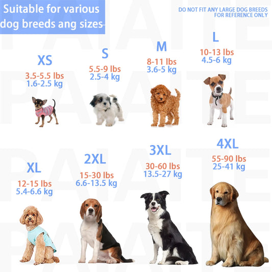 Dog Shirt, Soft, Stretchy, Lightweight, Warm Shirts. Sleeveless Vest for Small, Medium, Large Dogs and Cats