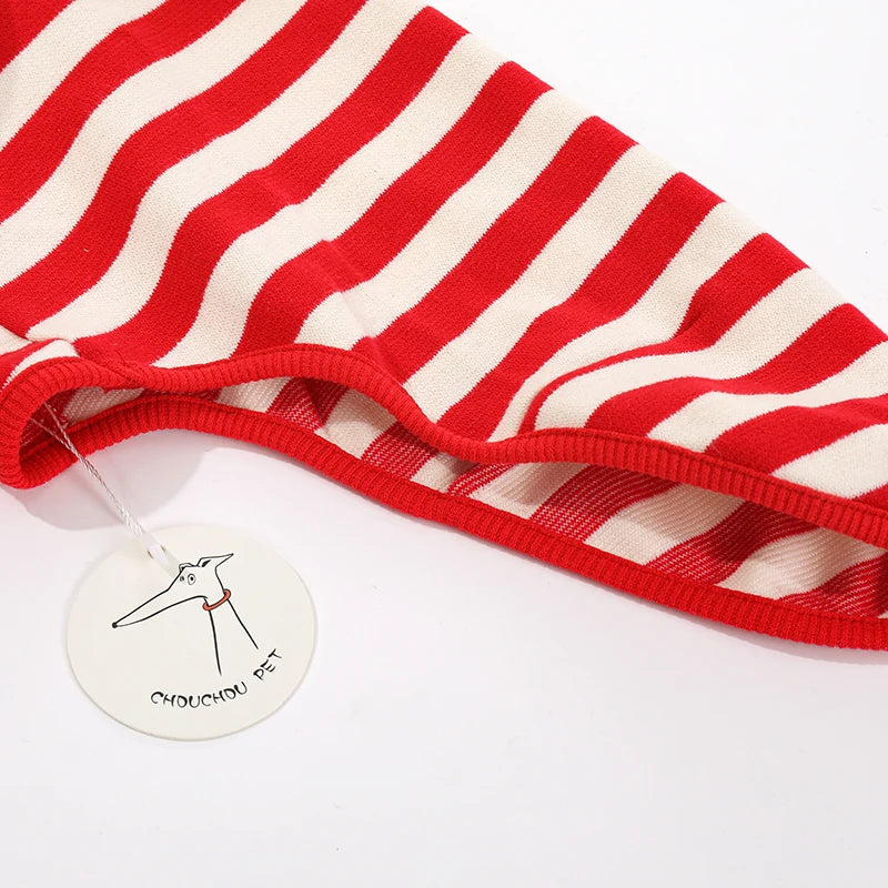 Pet Casual Red Striped Clothing. New Italian Greyhound Spring Summer Dog Clothes.