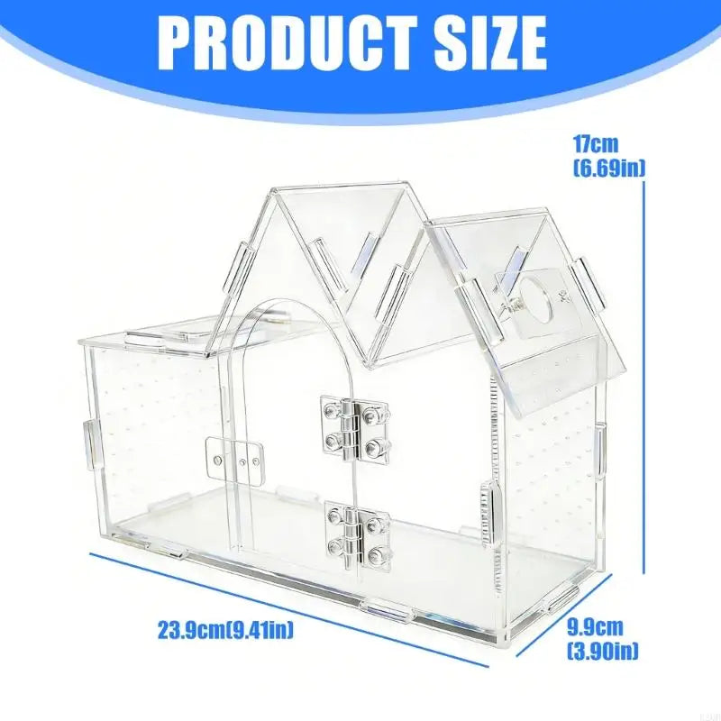 Reptiles Acrylic Terrarium House Enclosure. Tanks Box, Easy Movement & Cleaning and Full Pet Easy Monitoring