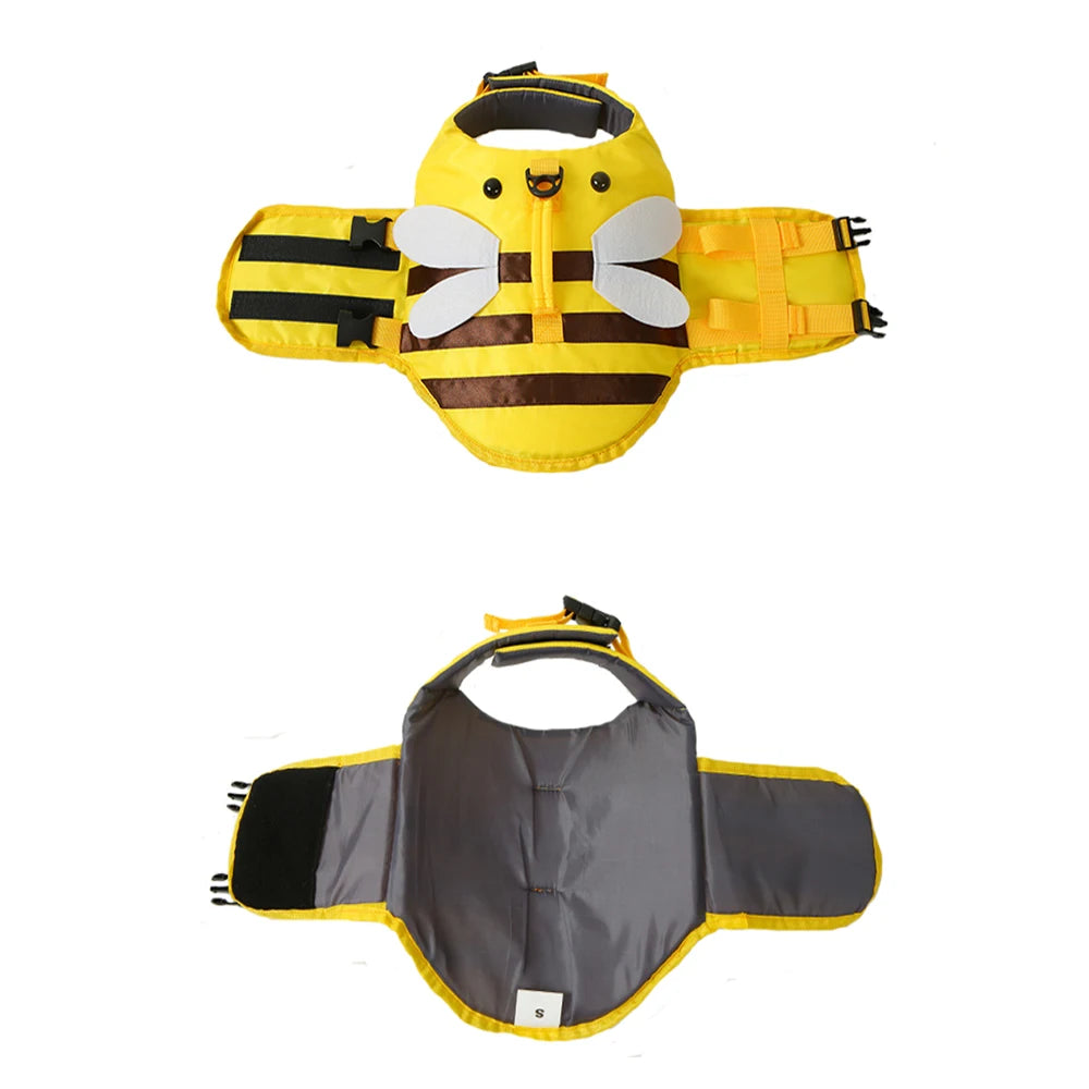 Dog Life Jacket for Swimming, Boating. Pet Safety Floatation Vest/Life Preserver with Rescue Handle For Cats and Small or Medium Dogs