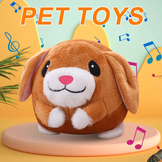Cartoon Pig, Active Moving Pet Plush Toy. USB Rechargeable. Talking, Moving Dog Ball Toy. Bouncing Balls for Dogs/Cats