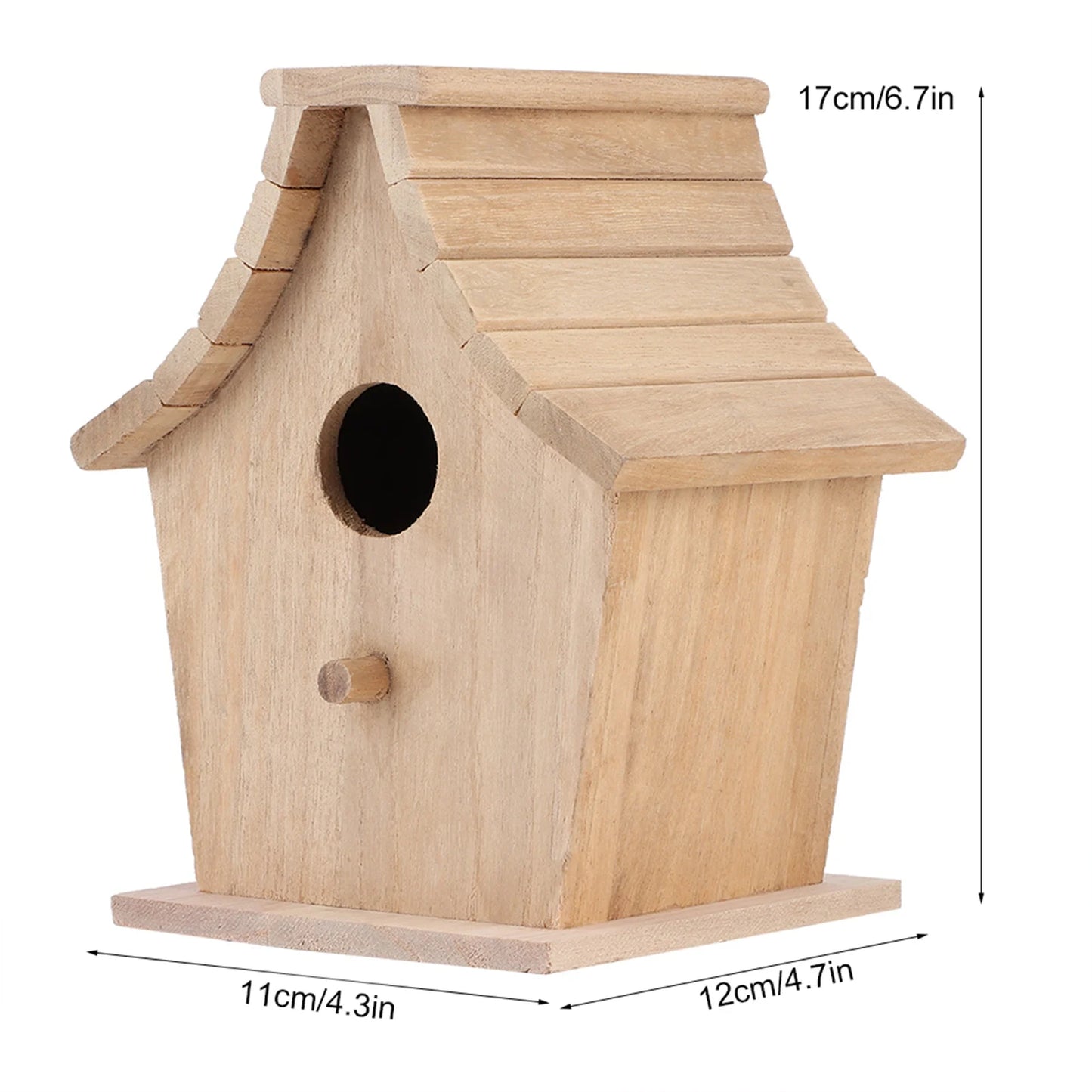 Bird Breeding Box. Wood Bird House Breeding Box Hanging. Bird House for Parrots, Budgerigar, Small Birds.