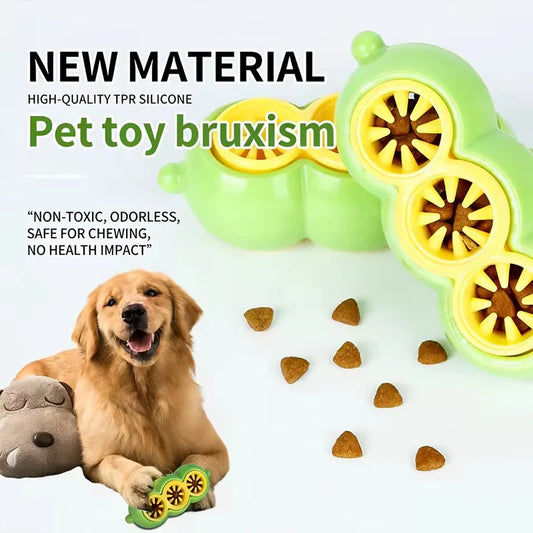 Tough, Bite Resistant Dog Chew Toy. Interactive Treat Dispenser For Puppy. Teeth Grinding/Cleaning. Relieves Boredom. Self Play