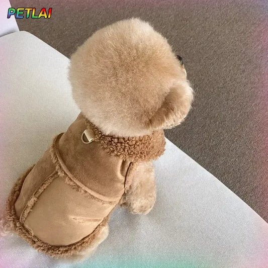 Dog Cute Vest/Jacket Accessories. Small Dog Luxury Autumn/Winter Medium Dress. Soft Pet Clothing. Designer Coat