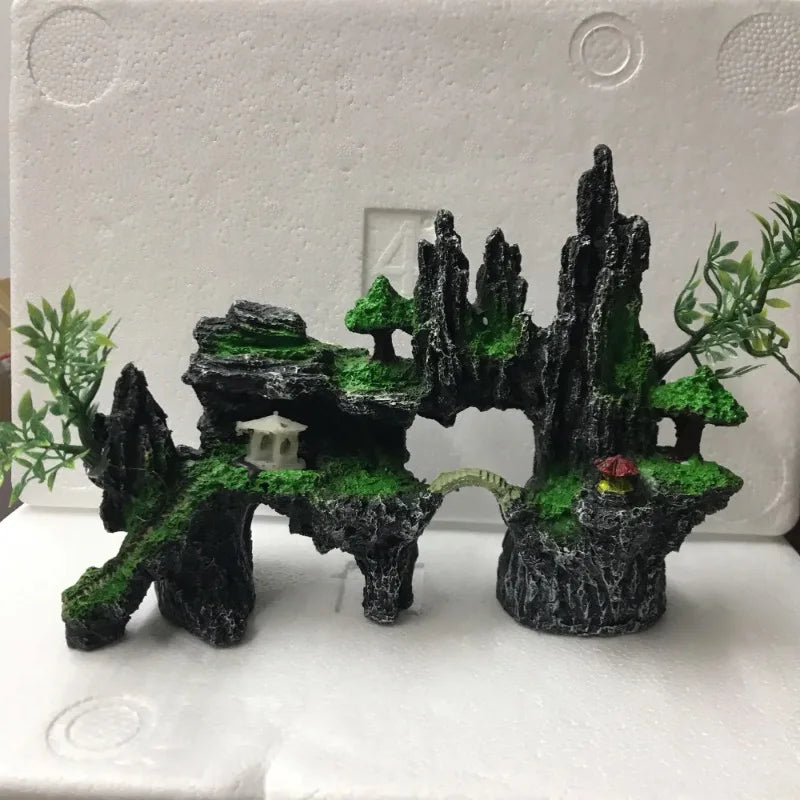 1 piece resin, large/small size, rockery stone fish tank landscaping. Aquarium hiding cave.