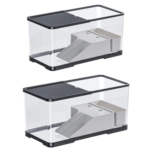 Turtle Tank/ Aquarium with Cover & Basking. Reptile Habitat for Frog, Snake, Amphibians and Small Reptile Leopard