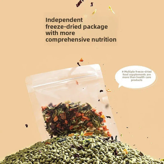 Premium Herbivore Diet - High Fiber Timothy, Hay Pellets for Rabbits & Guinea Pigs | Nutrition with Probiotics & Vitamin C