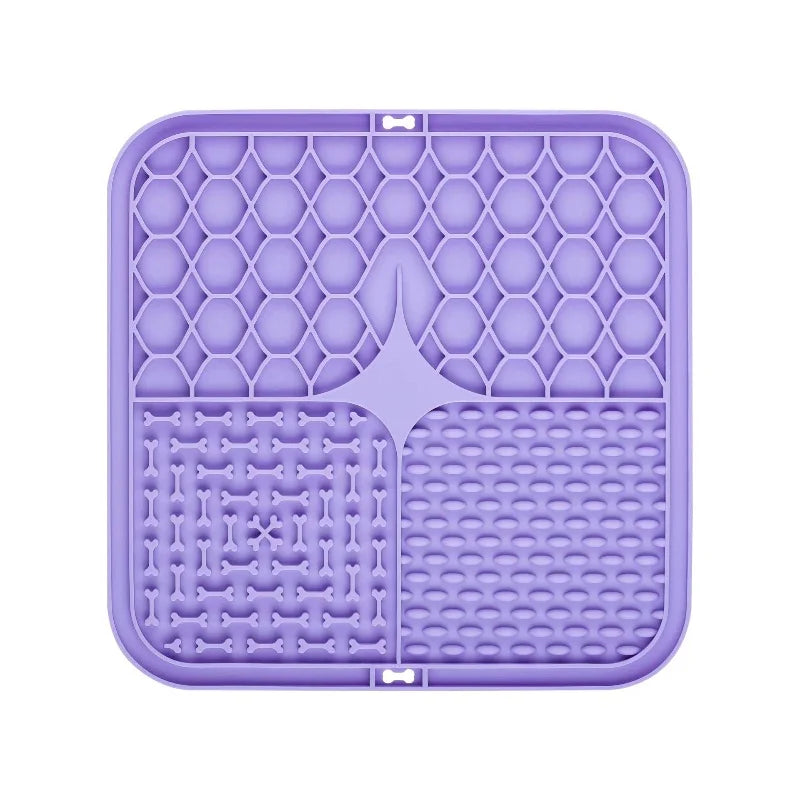 Pet Lick Silicone Mat. Dogs Slow Food Plate for Dog Bathing Distraction. Silicone Dog Sucker, Food Training Dog Feeder
