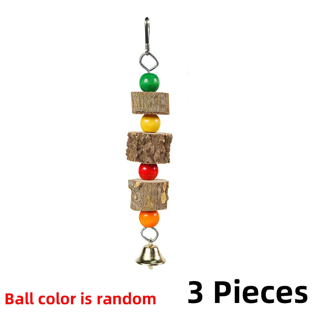 Bird Chew Toys, Natural Wood Toys. Wooden Parrot Chew Toy. Bird Cage Decoration. Parrot and Cockatiels