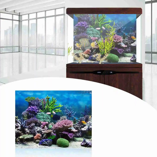 3D Aquarium Landscape Poster Rainforest Wallpaper, Background Decoration, PVC Self Adhesive