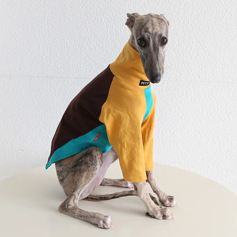 Autumn, Winter, Warm, Soft Dog Clothes. High Collar Greyhound 2 Legged Fleece Sweaters Long Sleeve Pet Shirts