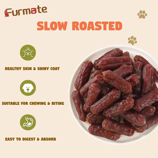 Duck Sausage Dog Treats –100g, Delicious Taste,Best Chews for Training Small & Large Dogs