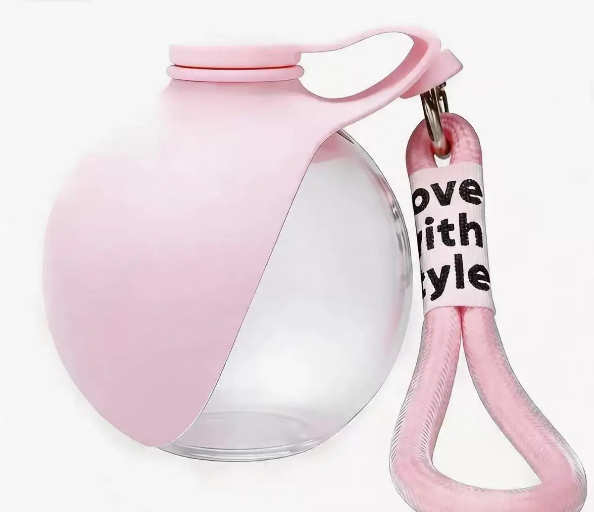 1PC, 545ml Portable & Hangable & Lightweight Pet Water Bottle for On-the-Go Outdoor Use. Food-grade Silicone Bottle.
