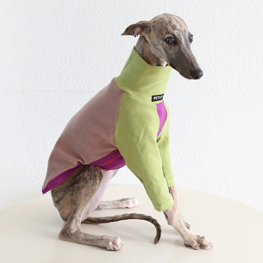 Autumn, Winter, Warm, Soft Dog Clothes. High Collar Greyhound 2 Legged Fleece Sweaters Long Sleeve Pet Shirts