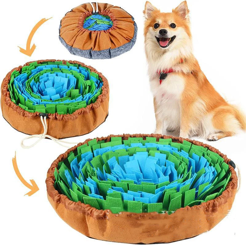 Pet Snuffle Mat for Dogs, Interactive Feed Game for Boredom, Encourages Natural Foraging Skills for Cats/Dogs Bowl
