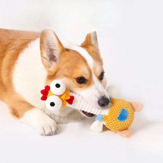 Pet Toys Large, Medium and Small Dogs. Bone Simulation, Biting Sound. Molar Cleaning, Cotton Rope, Stuffy Plush Toy.