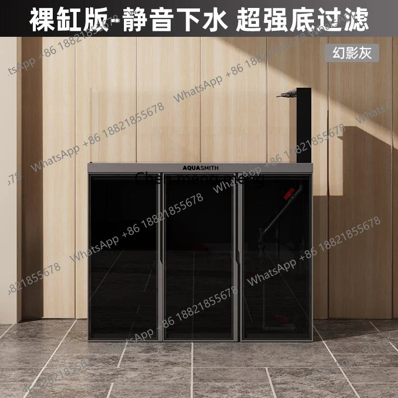 M07 new native stream bottom filter fish tank, landscaping, full set of aquatic plants, ultra-white glass ecological aquarium