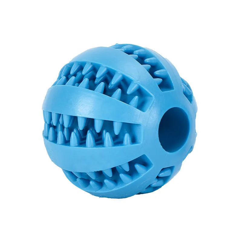 Pet Food and Treat Feeder. Dog Ball, Nontoxic, Bite Resistant Interactive Chew Toy. Teeth Cleaning Ball.