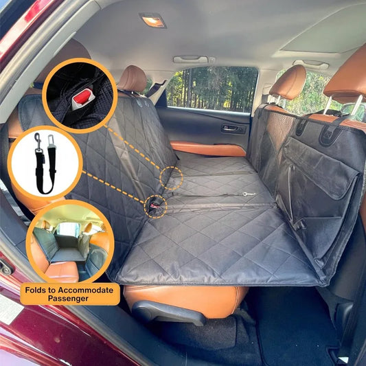 Dog Car Seat Cover. Waterproof Pet Car Seat Cover for Back Row Seat. Dog Pad Hammock. Vehicle Rear Cover Cushion for Dogs Safety. Pad Nonslip