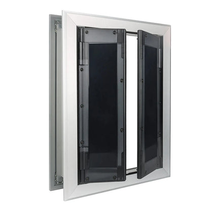 Dogs Door with Flap. Heavy Duty Doors. Large Aluminum Pet Doo.r Energy Efficient, Durable for Exterior Outdoor/Indoor Wall Door