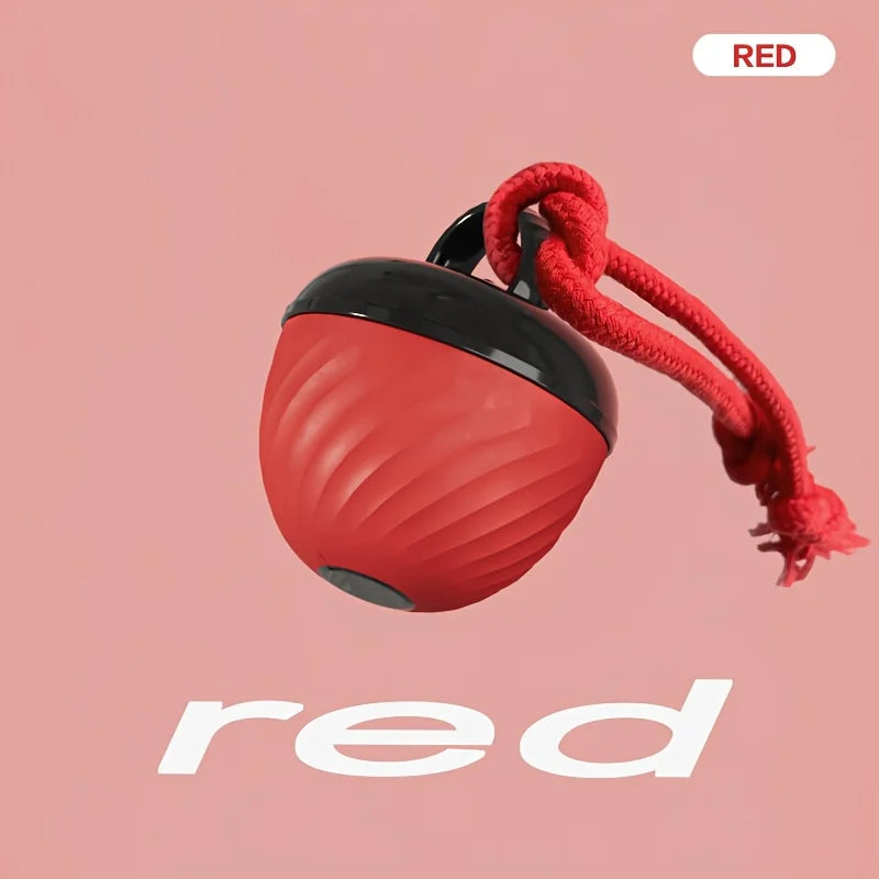 1 Interactive Intelligent Dog Ball Toy. |USB Charging, Bite Resistant, Tail Rope, Light & Barking. |Indoor Pet Game for Small/Medium Dogs