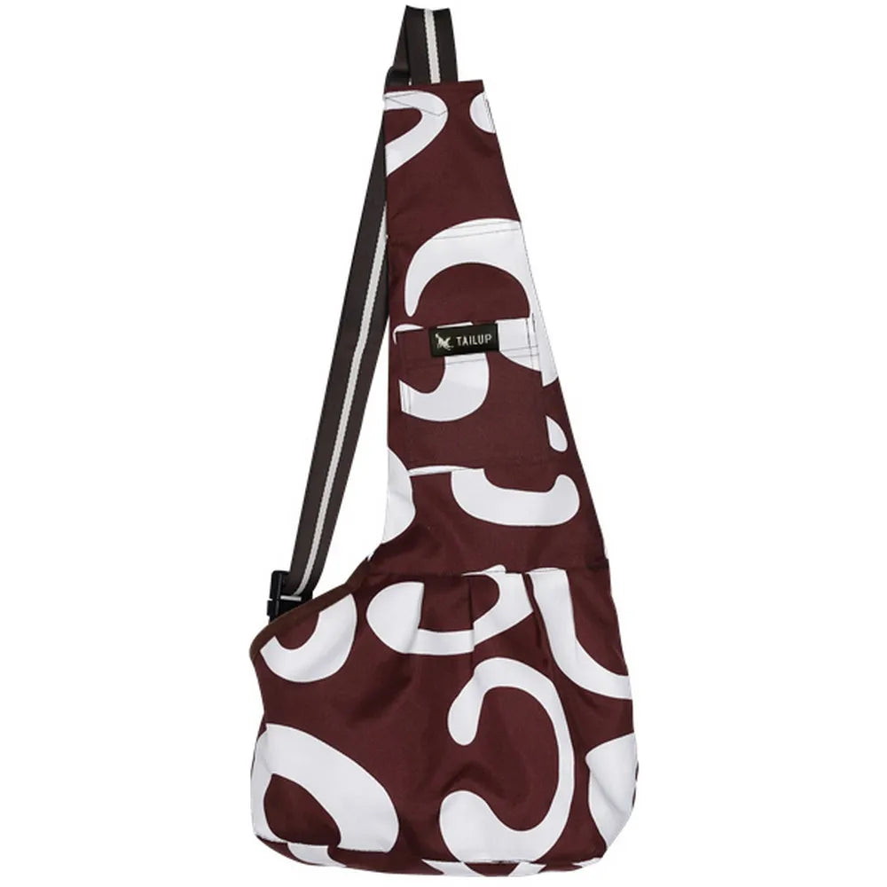 Pet Carrier Bag Sling. Oxford Dog/Cat/Puppy Sling. Single Shoulder Bag. Warm Winter Dog Front Chest Carrier. Outdoor Travel.