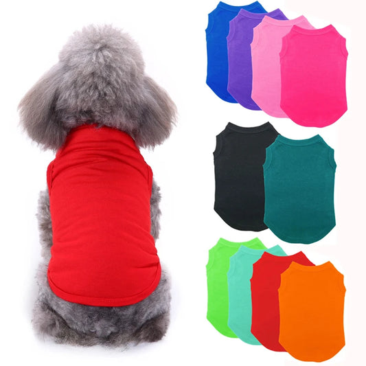 Dog Shirt Clothes, Spring Summer T Shirt Apparel Soft Blank Shirts/Clothes For Extra Small, Medium, Large, Extra Large Size Dogs