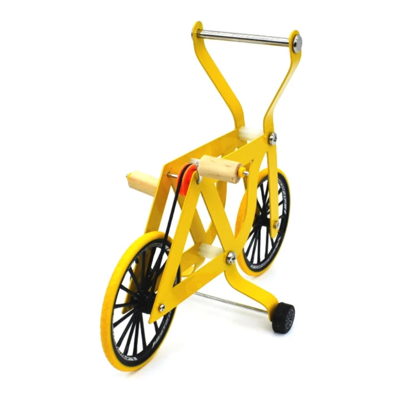 Bird Intelligence Training Props. Yellow Bicycle Toy. Parrot Educational Table Top Trick. Prop Toys for Parakeet and Cockatoos