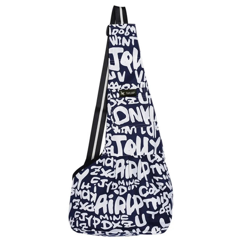 Pet Carrier Bag Sling. Oxford Dog/Cat/Puppy Sling. Single Shoulder Bag. Warm Winter Dog Front Chest Carrier. Outdoor Travel.