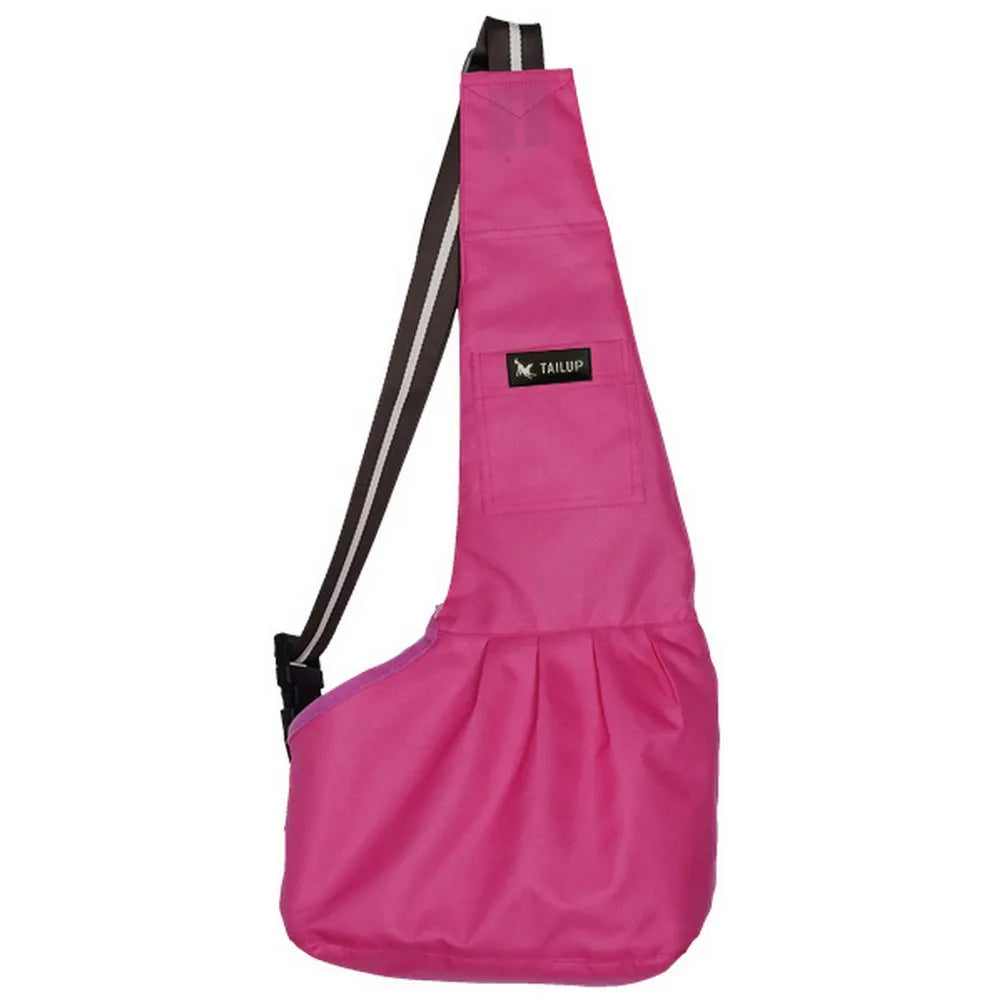 Pet Carrier Bag Sling. Oxford Dog/Cat/Puppy Sling. Single Shoulder Bag. Warm Winter Dog Front Chest Carrier. Outdoor Travel.