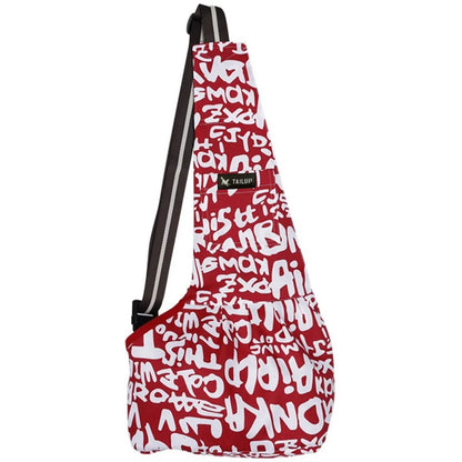 Pet Carrier Bag Sling. Oxford Dog/Cat/Puppy Sling. Single Shoulder Bag. Warm Winter Dog Front Chest Carrier. Outdoor Travel.