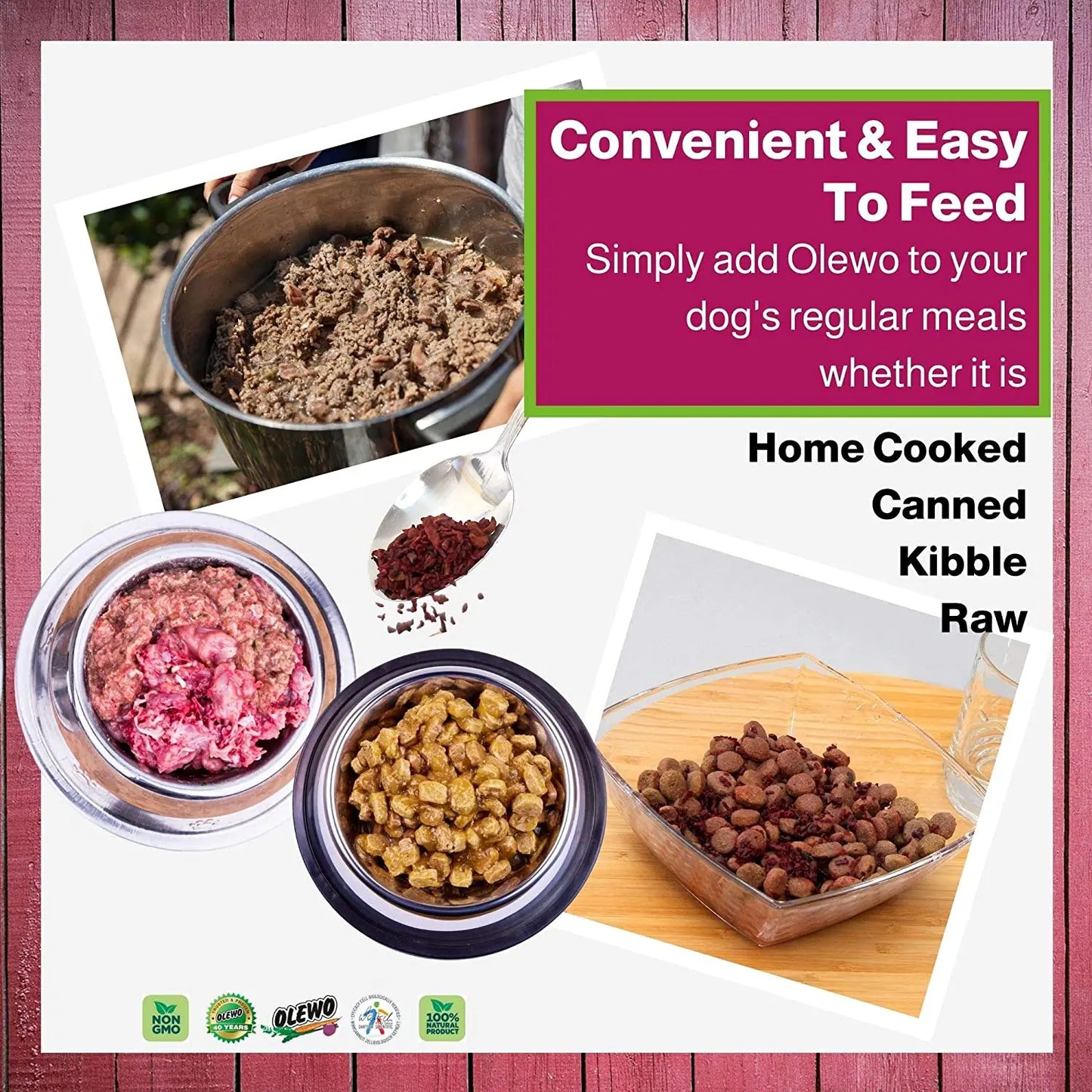 Olewo Dehydrated Carrots/Red Beets Dog Food Supplement