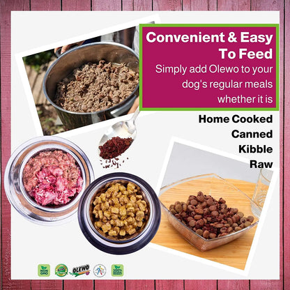 Olewo Dehydrated Carrots/Red Beets Dog Food Supplement