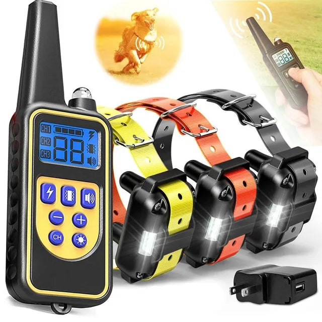 Electric Pet Dog Training Collar. Shock Training Collar. Electronic, Remote Control, Waterproof, Rechargeable