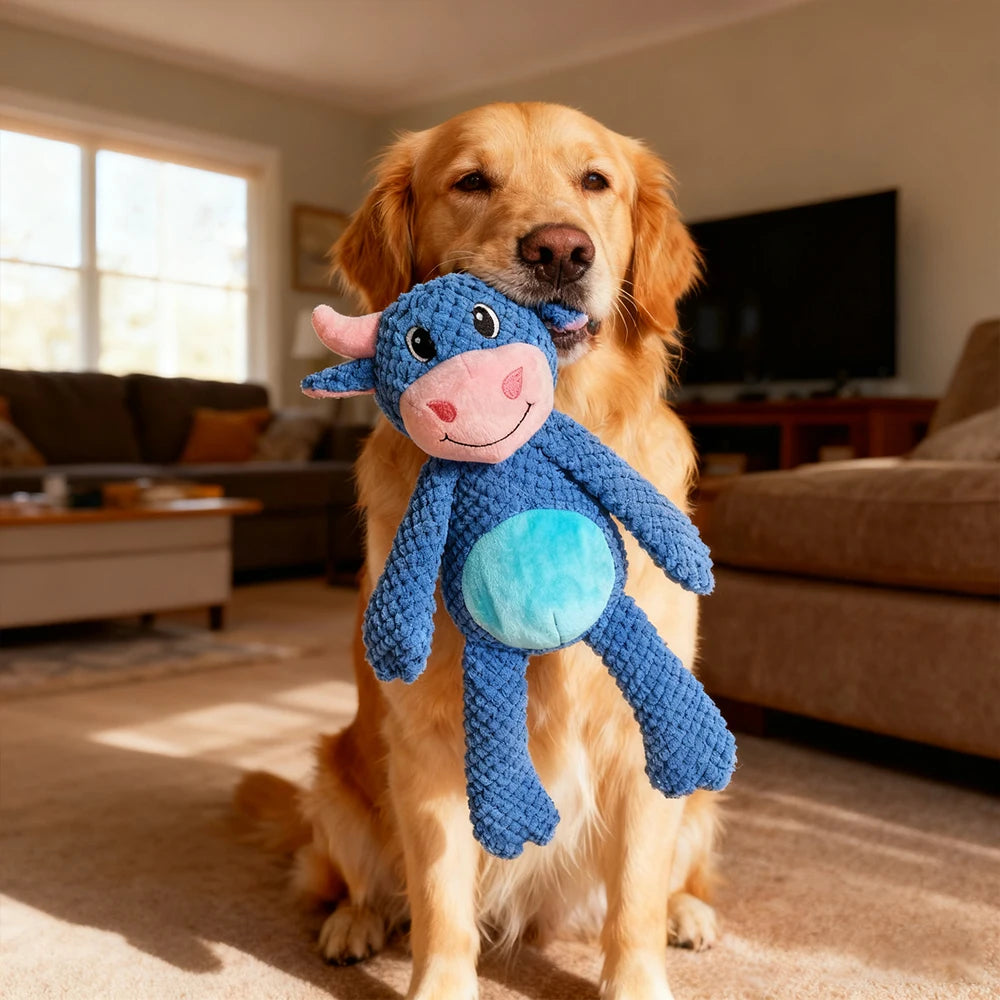 Durable Interactive Plush Dog Toy. Soft Large Companion Toy for Small Medium Large Dogs