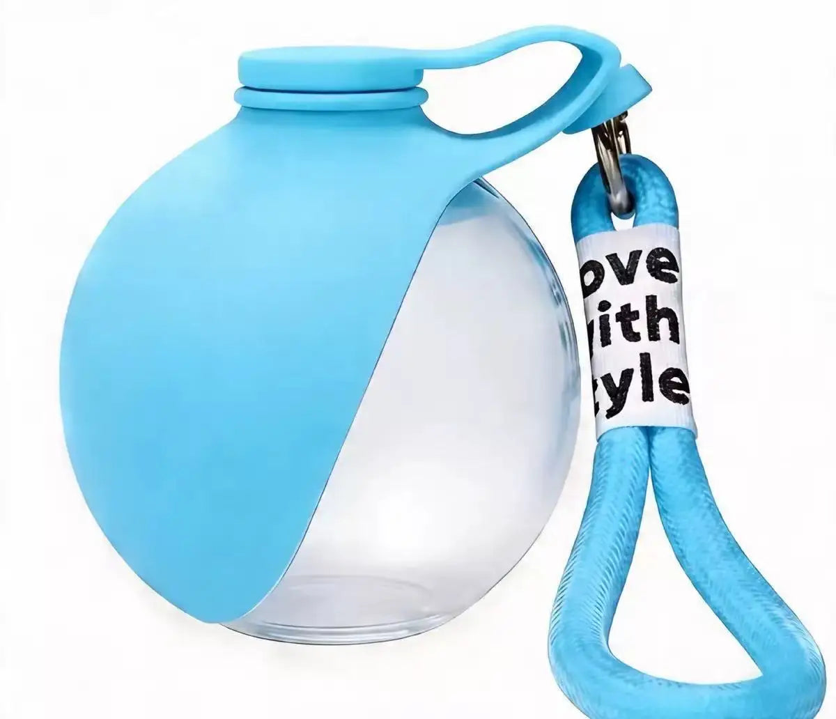 1PC, 545ml Portable & Hangable & Lightweight Pet Water Bottle for On-the-Go Outdoor Use. Food-grade Silicone Bottle.