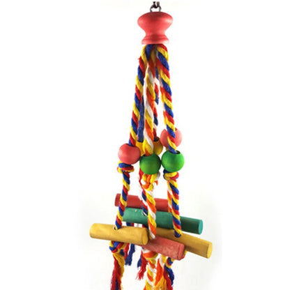 8PC Set. Combination Parrot Bird Toys. Wood Articles Bite Pet Bird Toys. For Parrot Training, Bird Toy Swing, Ball and Bell.