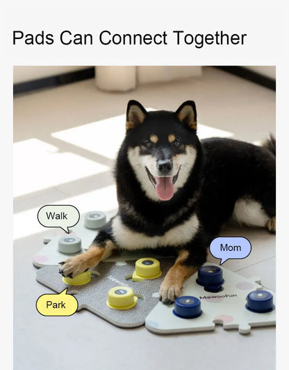 Pet Training Communication Talking Tools.  Voice Record for Cats and Dogs. Press Buzzer Button, Pet Speaking Toys.