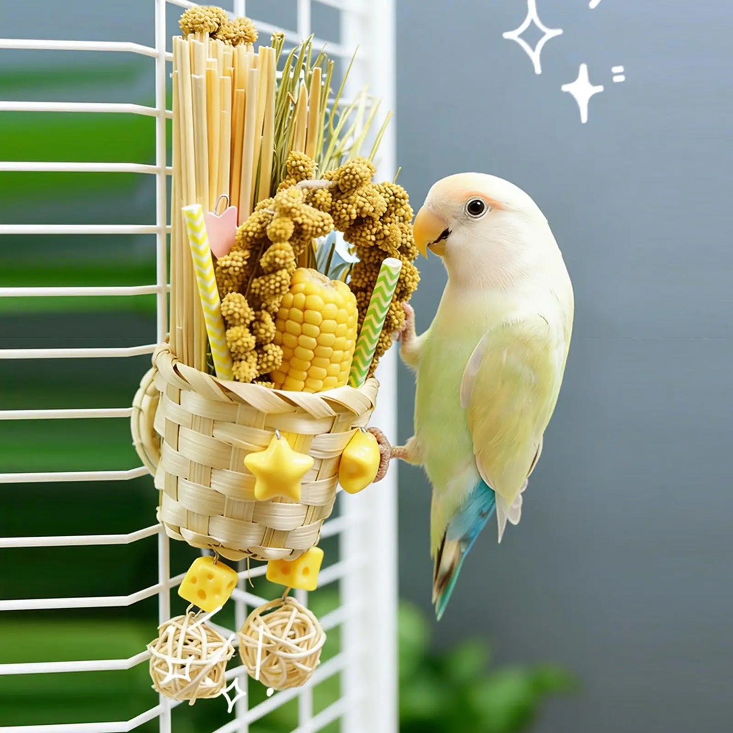 Bird Foraging Toys. Shredding Parrot Chew Toys for Birds. Toys for Small/Medium Birds